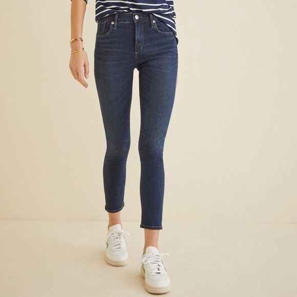 AGOLDE Amour Vert Sophie High Rise Skinny Ankle Crop Dark Wash 29 - Picture 1 of 9